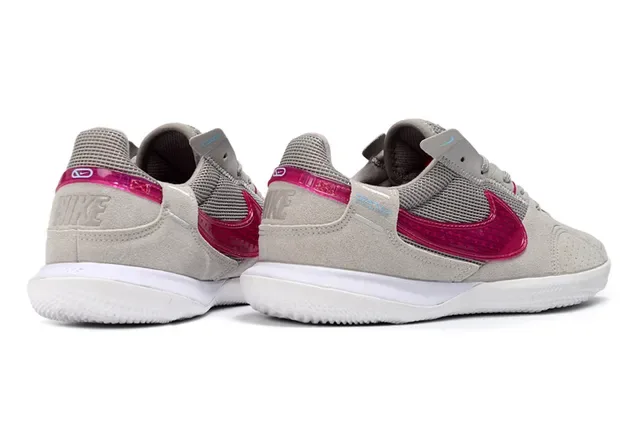 Nike Beige Pink Low-Top Suede And Mesh Upper Indoor Soccer Shoes 5