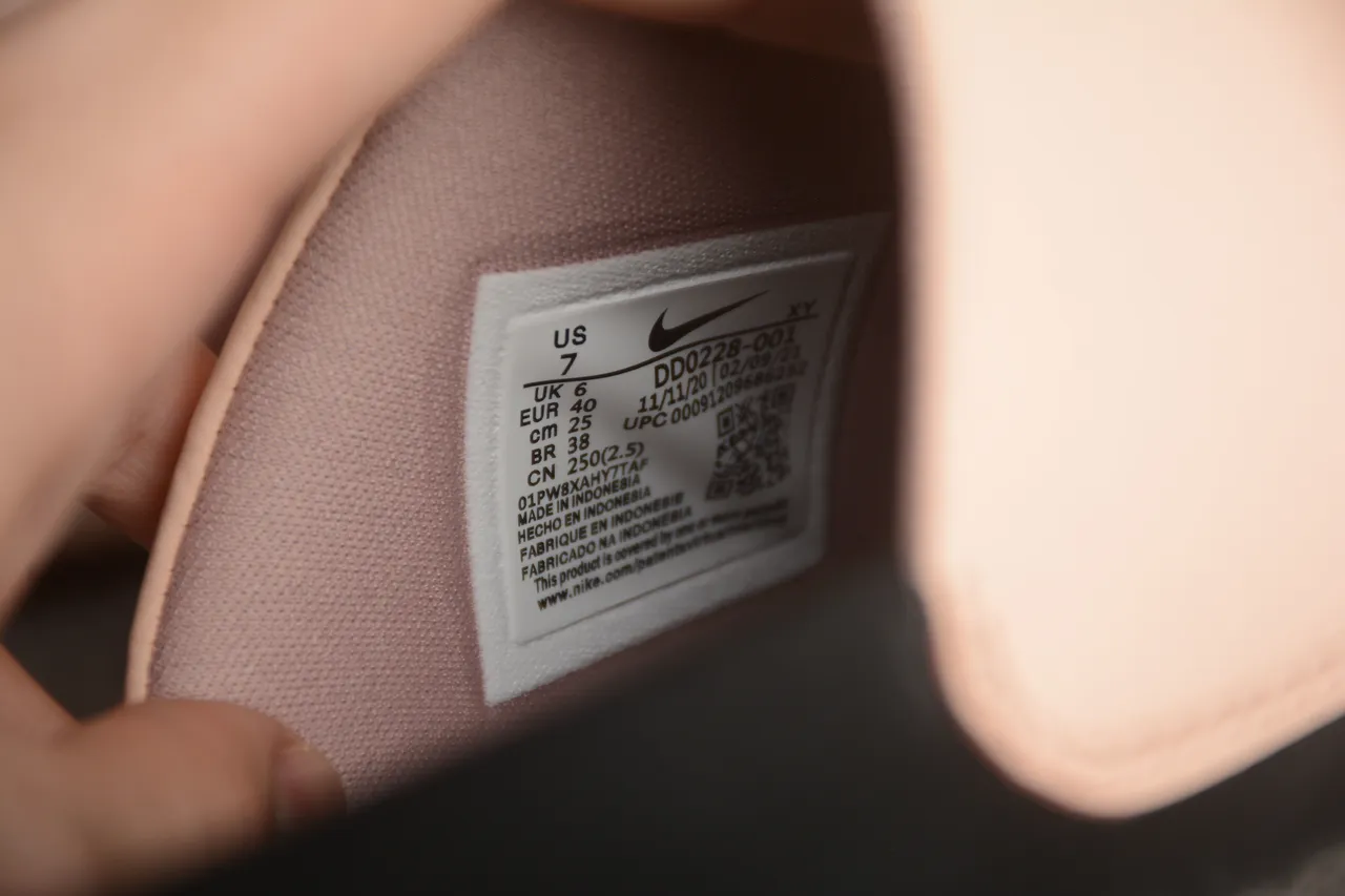 Nike Benassi Pink Beige Single-Strap Slide Molded Footbed Slippers 4
