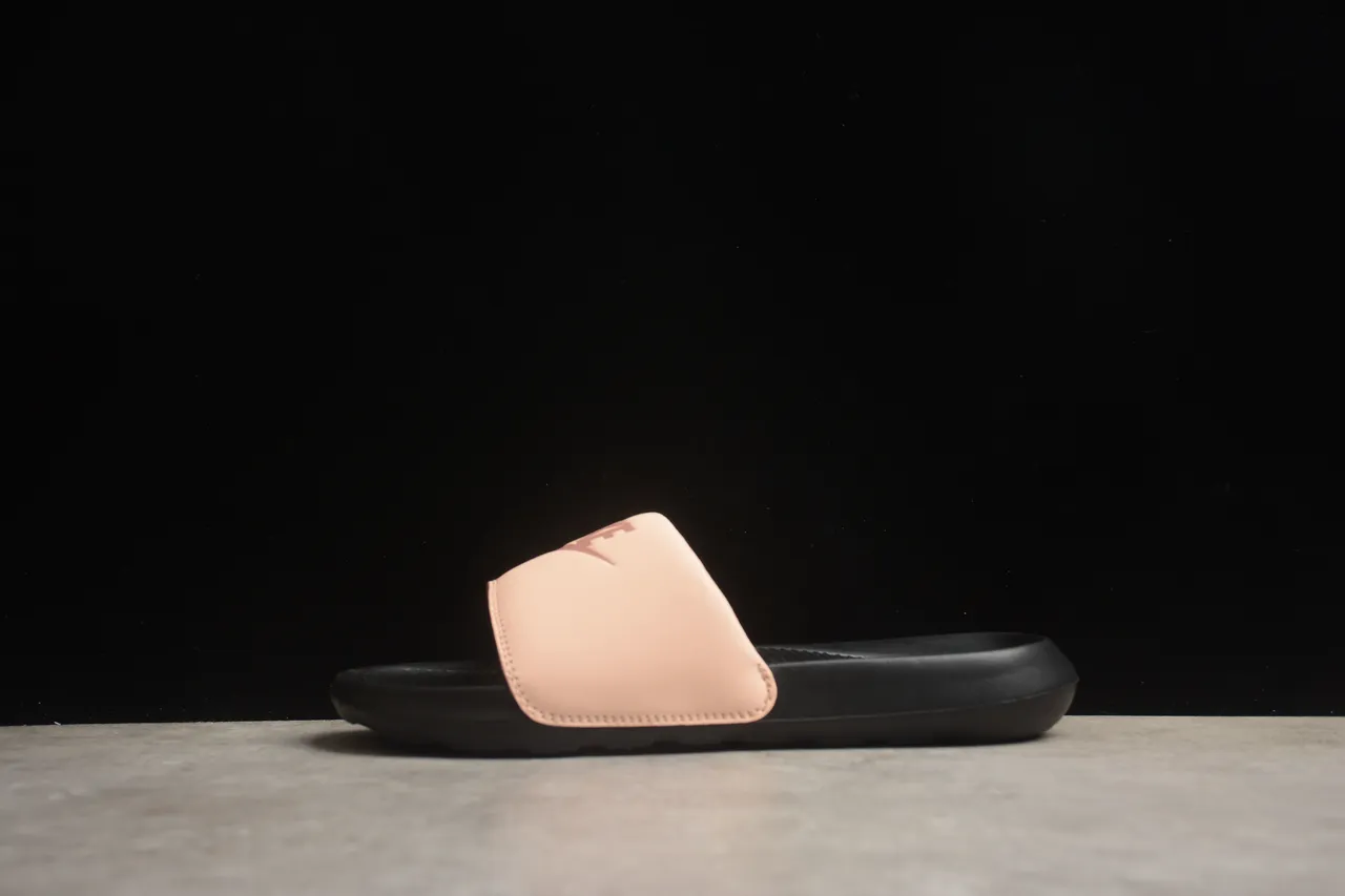 Nike Benassi Pink Beige Single-Strap Slide Molded Footbed Slippers 13