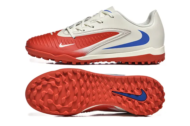 Nike Chaussures de football Turf Noir et Bleu, à coupe basse, avec dessus synthétique et recouvrement texturé de l'avant-pied 10