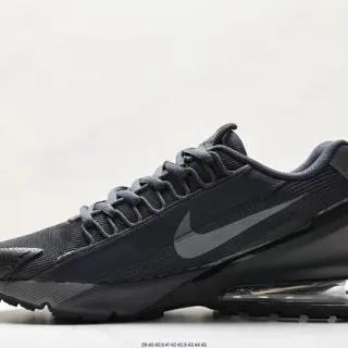 Nike Black Gray Monochromatic Mesh And Synthetic Overlay Upper Lifestyle Sneakers