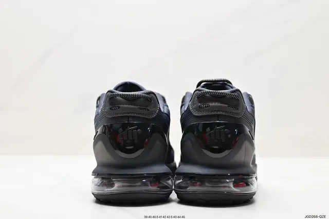 Nike Black Gray Monochromatic Mesh And Synthetic Overlay Upper Lifestyle Sneakers 5