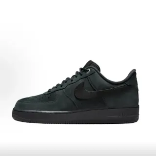 Nike Black Green Suede Upper Monochromatic Lifestyle Sneakers