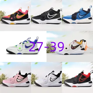 Nike Black Pink Low-Top Dual-Strap Closure Basketball Shoes