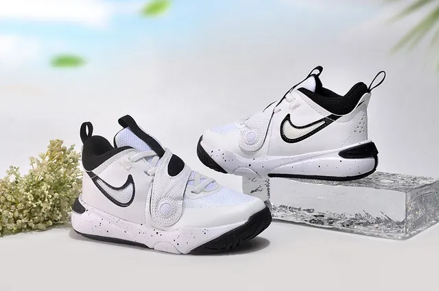 Nike Black Pink Low-Top Dual-Strap Closure Basketball Shoes 3
