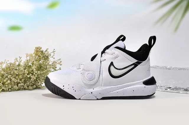 Nike Black Pink Low-Top Dual-Strap Closure Basketball Shoes 4