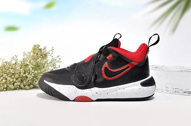 Nike Black Pink Low-Top Dual-Strap Closure Basketball Shoes 13