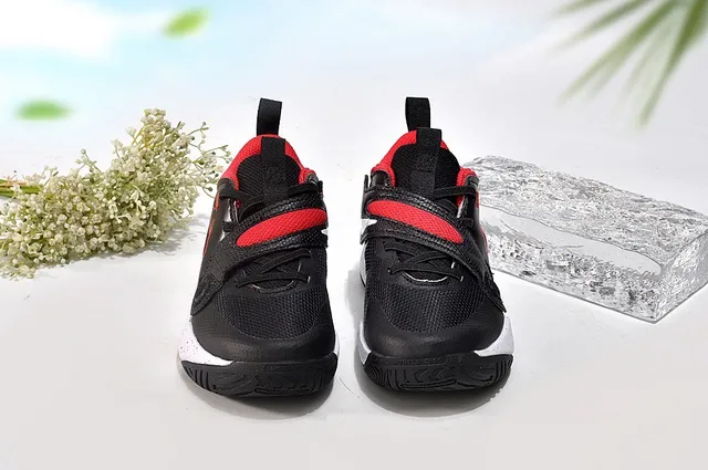 Nike Black Pink Low-Top Dual-Strap Closure Basketball Shoes 20