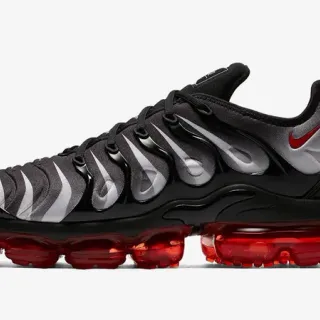Nike Black Red Wavy Synthetic Cage Overlays Translucent Visible Air Unit Lifestyle Sneakers