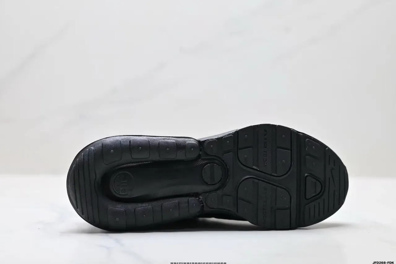 Nike Black Silver Perforated Engineered Mesh Upper Full-Length Visible Air Zoom Unit Lifestyle Sneakers 2