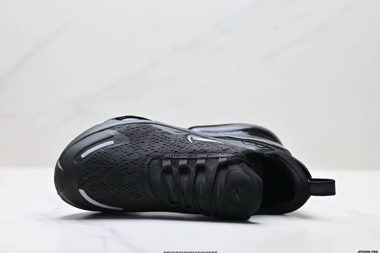 Nike Black Silver Perforated Engineered Mesh Upper Full-Length Visible Air Zoom Unit Lifestyle Sneakers 7