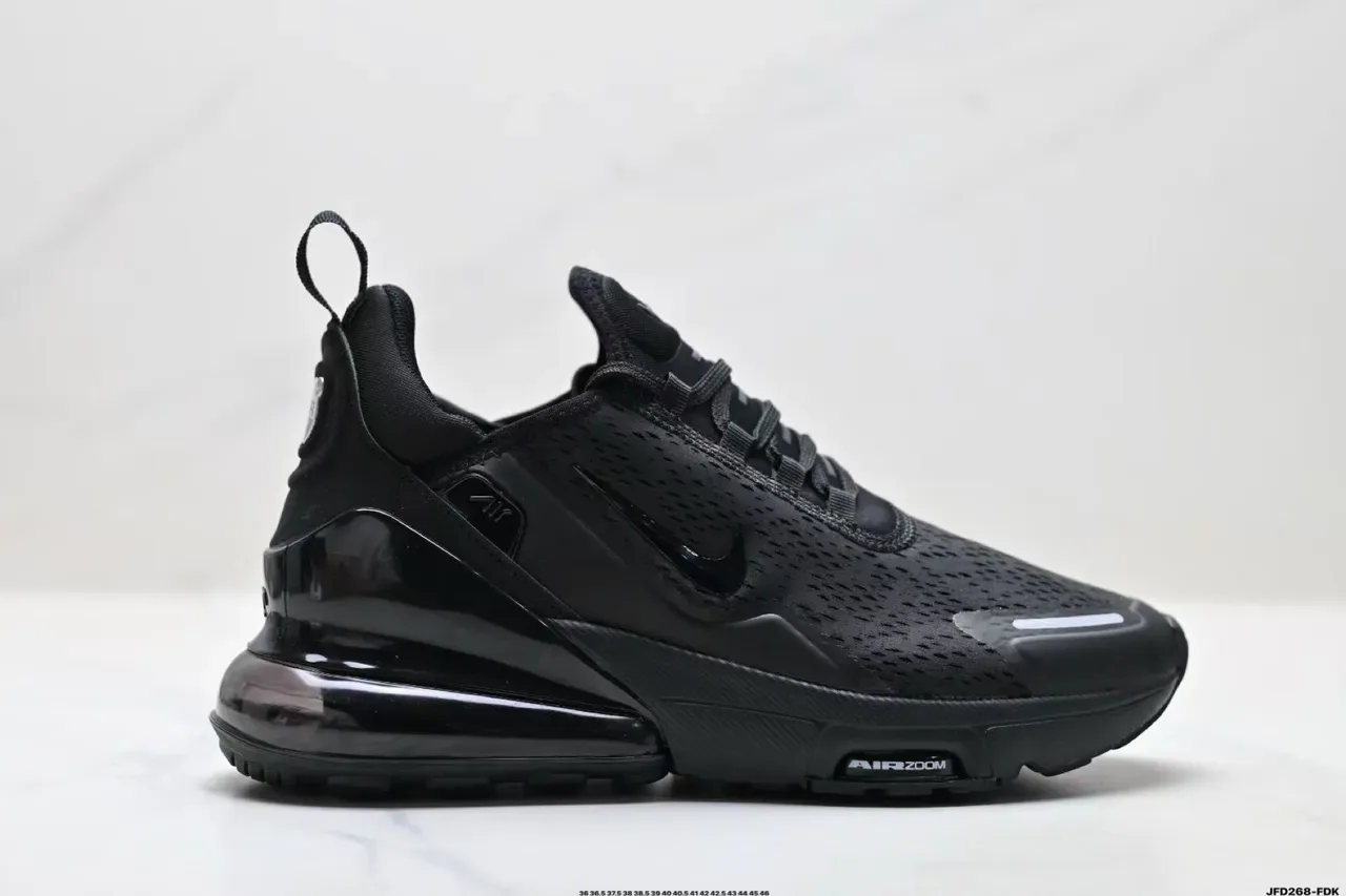 Nike Black Silver Perforated Engineered Mesh Upper Full-Length Visible Air Zoom Unit Lifestyle Sneakers 8