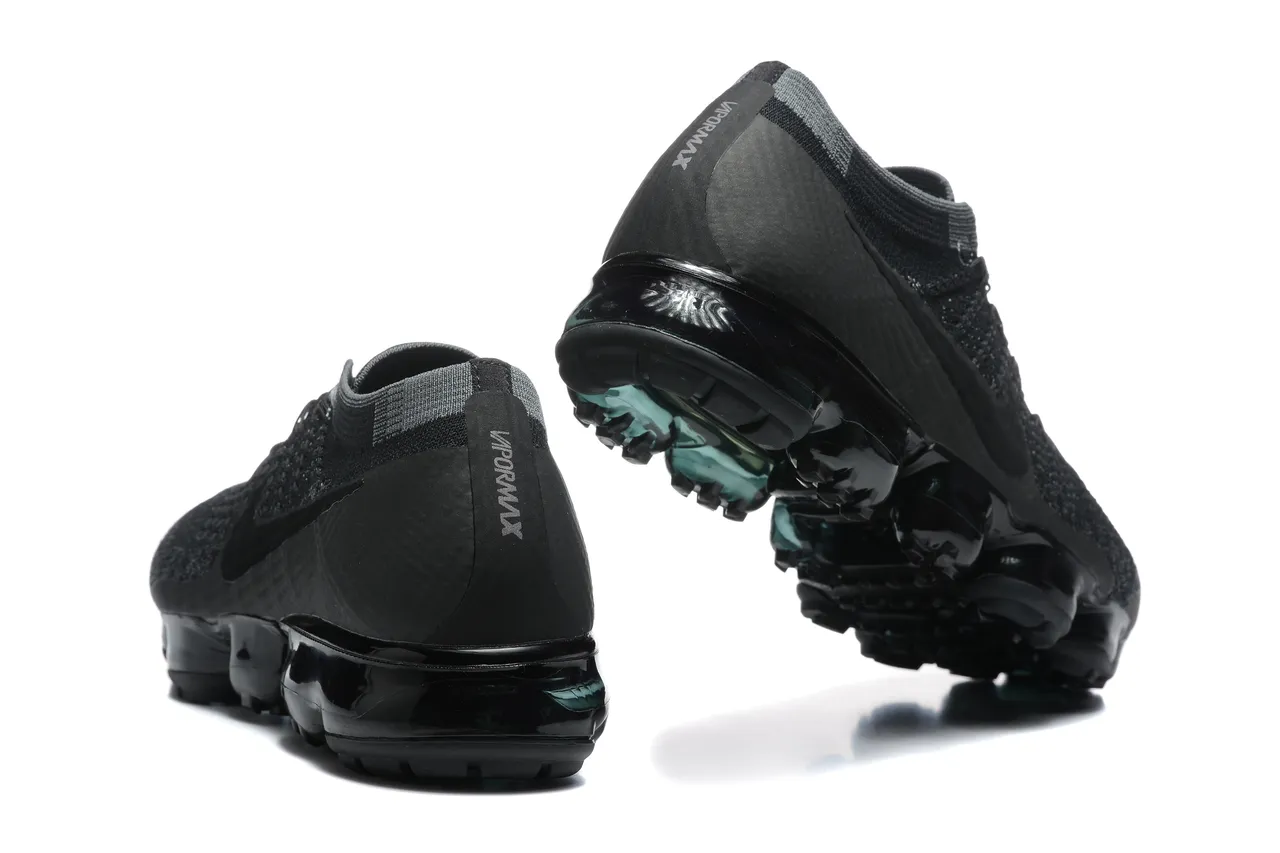 Nike Black Transparent Flyknit Upper Full-Length Visible Air Unit Running Shoes 2
