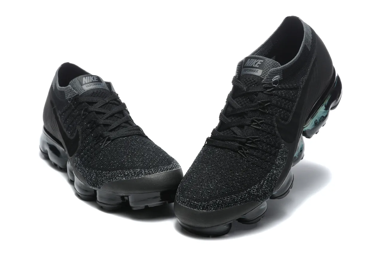 Nike Black Transparent Flyknit Upper Full-Length Visible Air Unit Running Shoes 3