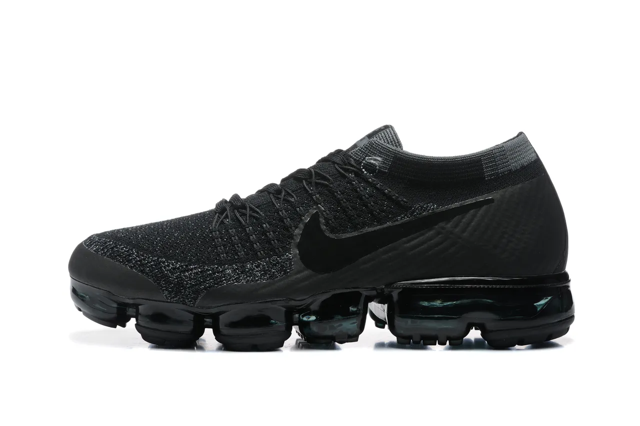 Nike Black Transparent Flyknit Upper Full-Length Visible Air Unit Running Shoes 4