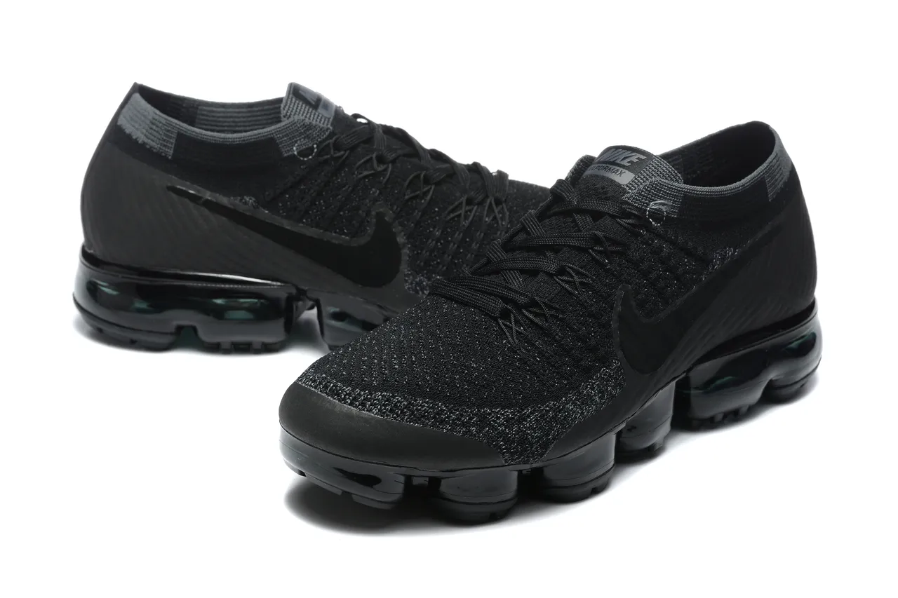 Nike Black Transparent Flyknit Upper Full-Length Visible Air Unit Running Shoes 5