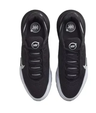 Nike Black White Mesh Upper Synthetic Cage Overlay Lifestyle Sneakers 3