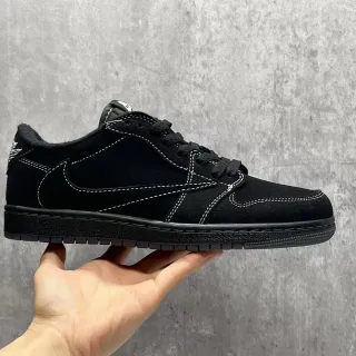 Nike Black White Suede Upper Contrast Stitching Lifestyle Sneakers