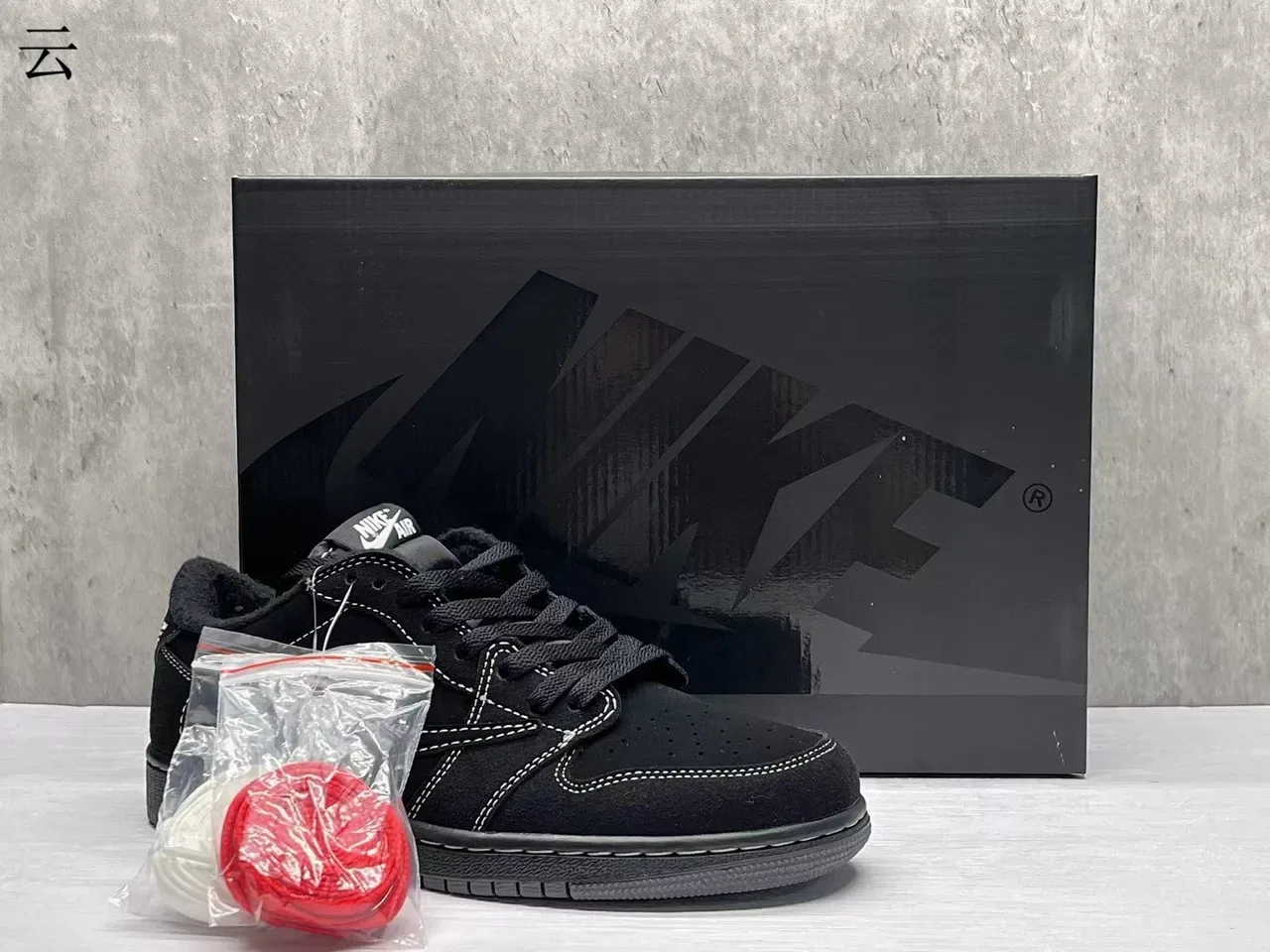 Nike Black White Suede Upper Contrast Stitching Lifestyle Sneakers 7