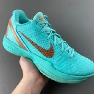 Nike 蓝色棕色针织鞋面集成系带篮球鞋