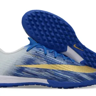 Nike Blue Gold Flyweave Upper Gradient Fade Turf Soccer Shoes