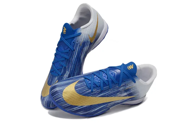 Nike Azul Dorado Flyweave Parte superior Gradient Fade Turf Zapatos de fútbol 6