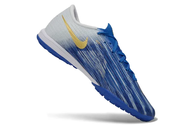 Nike Azul Dorado Flyweave Parte superior Gradient Fade Turf Zapatos de fútbol 7