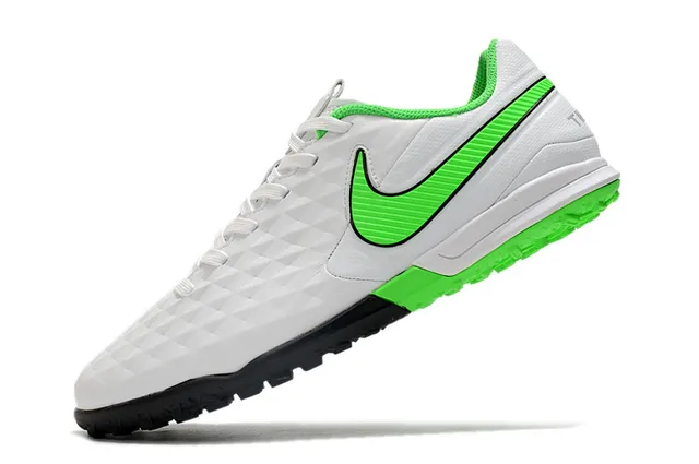 Nike Chaussures de soccer turf avec panneau de maillage perforé supérieur matelassé diamant bleu vert 9