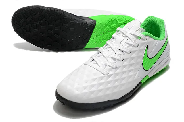 Nike Chaussures de soccer turf avec panneau de maillage perforé supérieur matelassé diamant bleu vert 10