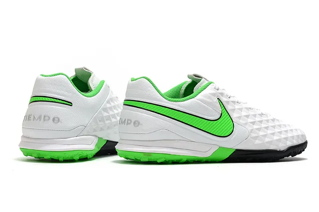 Nike Chaussures de soccer turf avec panneau de maillage perforé supérieur matelassé diamant bleu vert 11