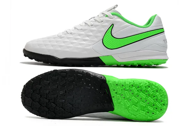 Nike Chaussures de soccer turf avec panneau de maillage perforé supérieur matelassé diamant bleu vert 13