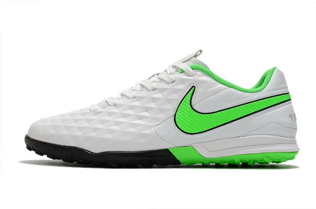 Nike Chaussures de soccer turf avec panneau de maillage perforé supérieur matelassé diamant bleu vert 14