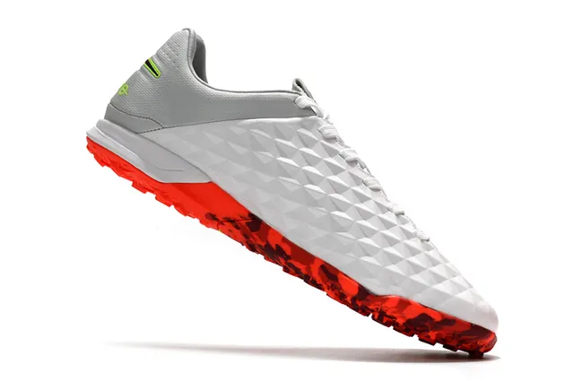 Nike Chaussures de soccer turf avec panneau de maillage perforé supérieur matelassé diamant bleu vert 15