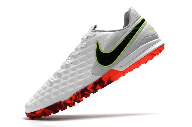 Nike Chaussures de soccer turf avec panneau de maillage perforé supérieur matelassé diamant bleu vert 16