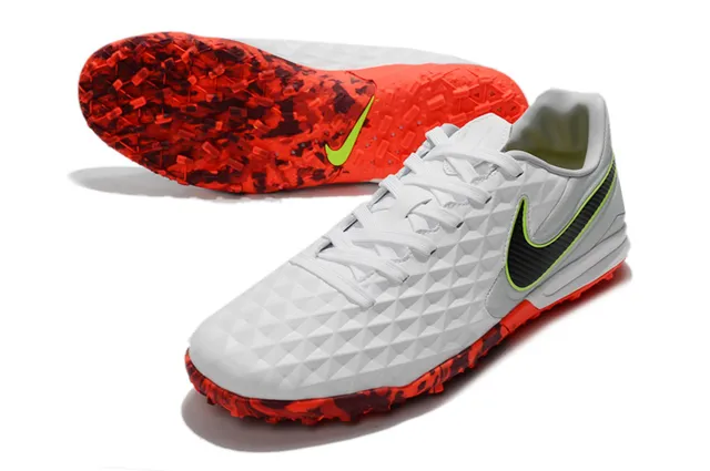 Nike Chaussures de soccer turf avec panneau de maillage perforé supérieur matelassé diamant bleu vert 17