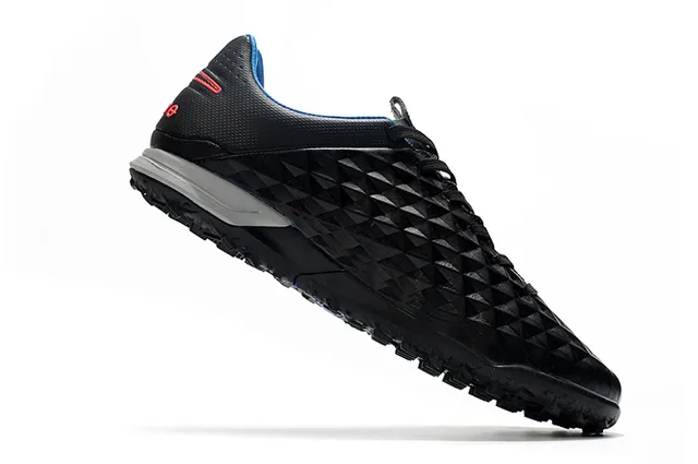 Nike Chaussures de soccer turf avec panneau de maillage perforé supérieur matelassé diamant bleu vert 22