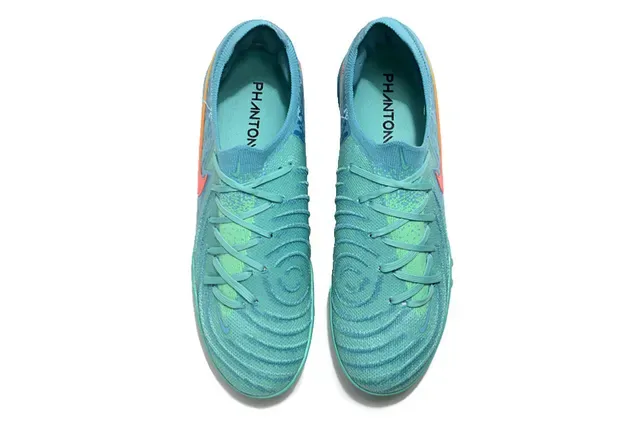 Nike Chaussures de football turf bleu orange upper en maille semelle à studs 2