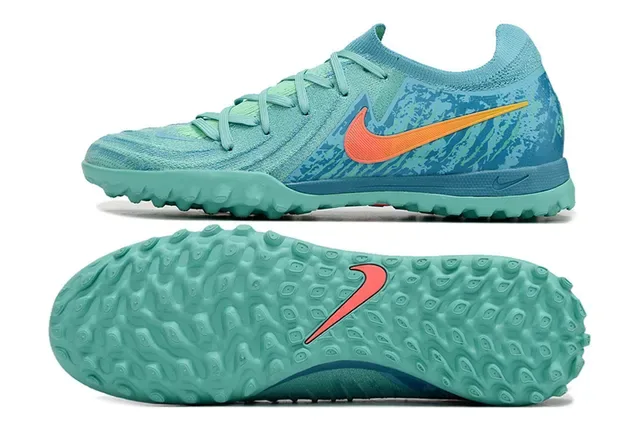 Nike Chaussures de football turf bleu orange upper en maille semelle à studs 5