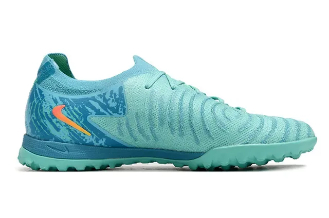 Nike Chaussures de football turf bleu orange upper en maille semelle à studs 7