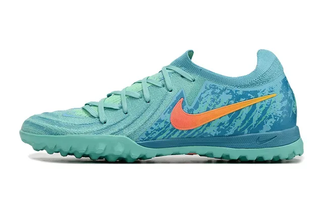 Nike Chaussures de football turf bleu orange upper en maille semelle à studs 8