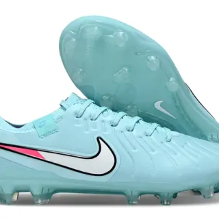 Nike Blue Pink Low-Cut Synthetic Upper Ribbed Forefoot Texture Firm-Ground Soccer Shoes