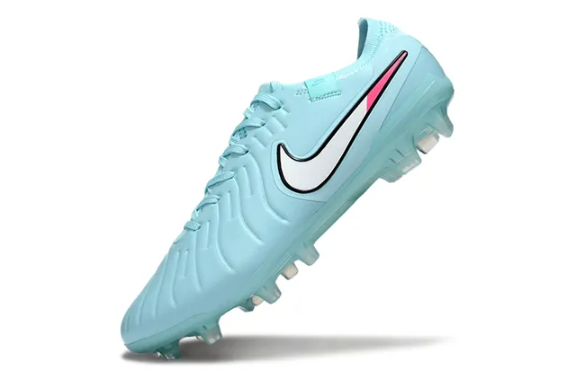 Nike Blue Pink Low-Cut Synthetic Upper Ribbed Forefoot Texture Firm-Ground Soccer Shoes 3