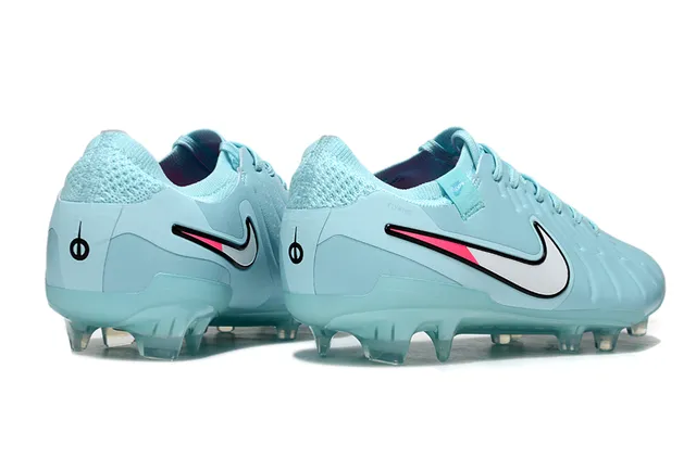 Nike Blue Pink Low-Cut Synthetic Upper Ribbed Forefoot Texture Firm-Ground Soccer Shoes 5