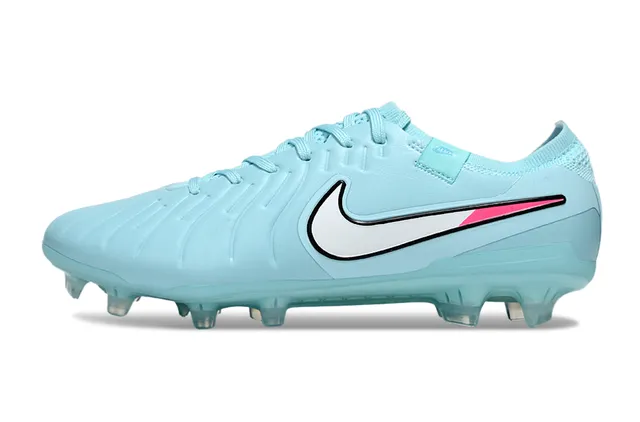 Nike Blue Pink Low-Cut Synthetic Upper Ribbed Forefoot Texture Firm-Ground Soccer Shoes 7