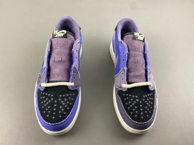 Nike Blue Purple Patchwork Canvas Embroidered Skull Detail Lifestyle Sneakers 11