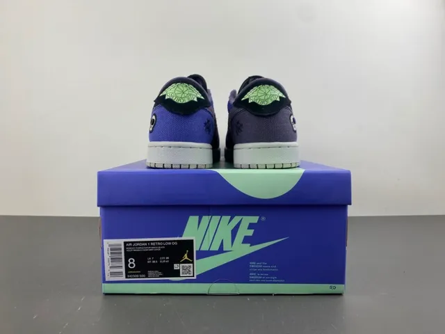 Nike Blue Purple Patchwork Canvas Embroidered Skull Detail Lifestyle Sneakers 17