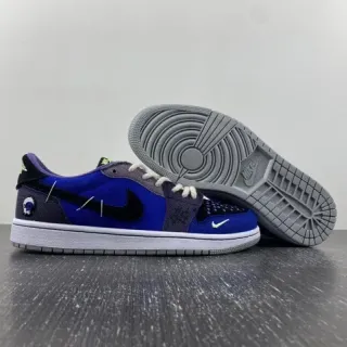 Nike Blue Purple Patchwork Upper Stitched Detailing Lifestyle Sneakers