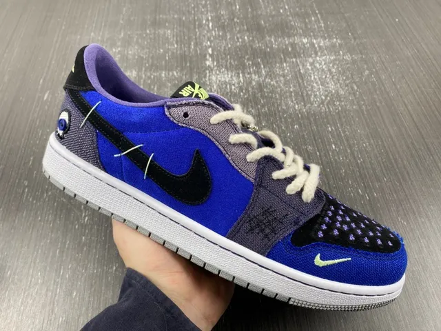 Nike Blue Purple Patchwork Upper Stitched Detailing Lifestyle Sneakers 4