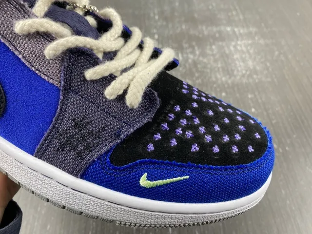 Nike Blue Purple Patchwork Upper Stitched Detailing Lifestyle Sneakers 6