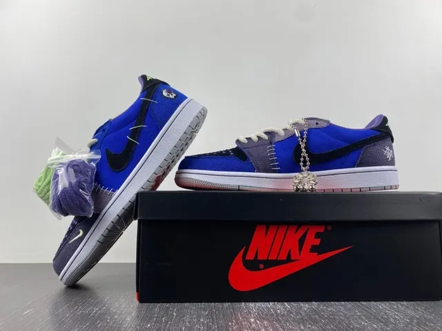 Nike Blue Purple Patchwork Upper Stitched Detailing Lifestyle Sneakers 11